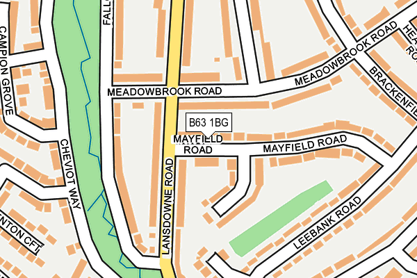 B63 1BG map - OS OpenMap – Local (Ordnance Survey)