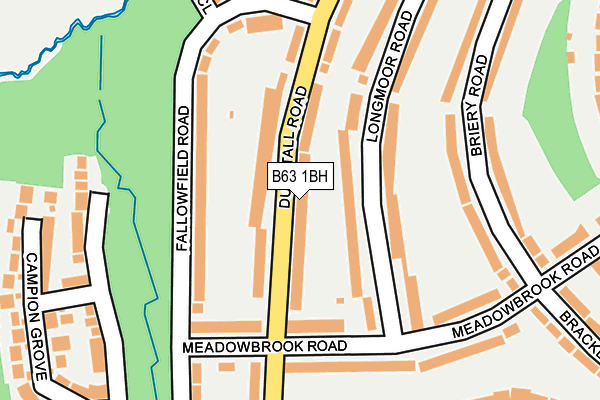 B63 1BH map - OS OpenMap – Local (Ordnance Survey)