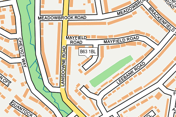 B63 1BL map - OS OpenMap – Local (Ordnance Survey)