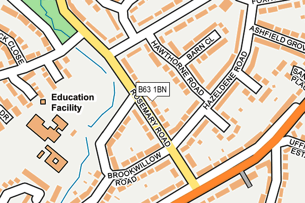 B63 1BN map - OS OpenMap – Local (Ordnance Survey)