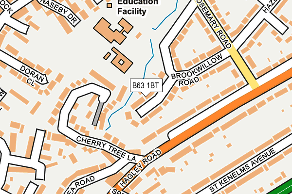 B63 1BT map - OS OpenMap – Local (Ordnance Survey)