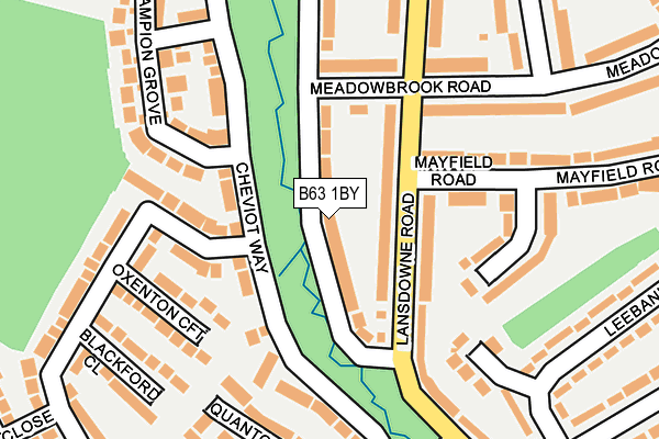 B63 1BY map - OS OpenMap – Local (Ordnance Survey)