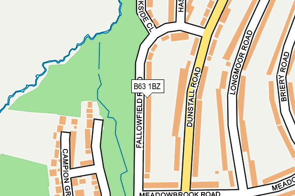 B63 1BZ map - OS OpenMap – Local (Ordnance Survey)