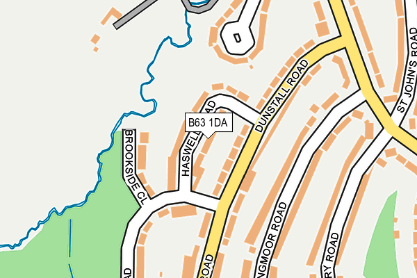 B63 1DA map - OS OpenMap – Local (Ordnance Survey)