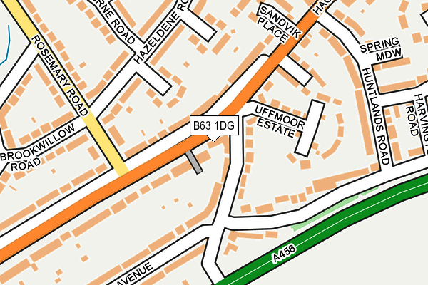 B63 1DG map - OS OpenMap – Local (Ordnance Survey)
