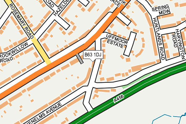 B63 1DJ map - OS OpenMap – Local (Ordnance Survey)