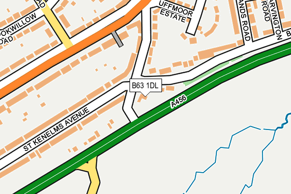 B63 1DL map - OS OpenMap – Local (Ordnance Survey)