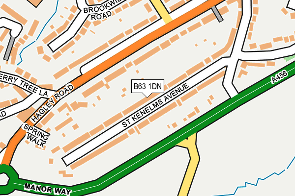 B63 1DN map - OS OpenMap – Local (Ordnance Survey)