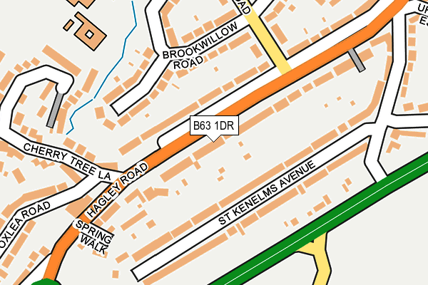 B63 1DR map - OS OpenMap – Local (Ordnance Survey)