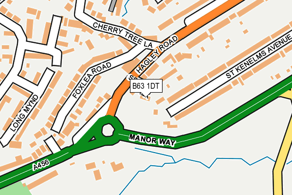 B63 1DT map - OS OpenMap – Local (Ordnance Survey)