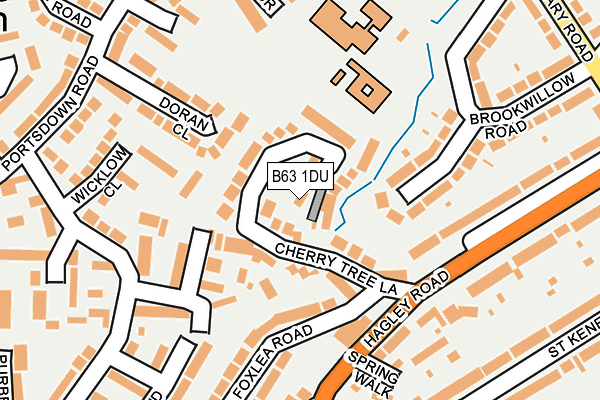 B63 1DU map - OS OpenMap – Local (Ordnance Survey)