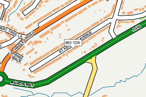 B63 1DW map - OS OpenMap – Local (Ordnance Survey)