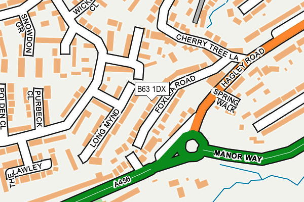 B63 1DX map - OS OpenMap – Local (Ordnance Survey)