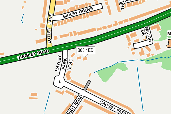 B63 1ED map - OS OpenMap – Local (Ordnance Survey)