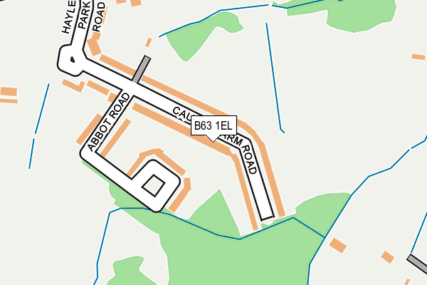 B63 1EL map - OS OpenMap – Local (Ordnance Survey)