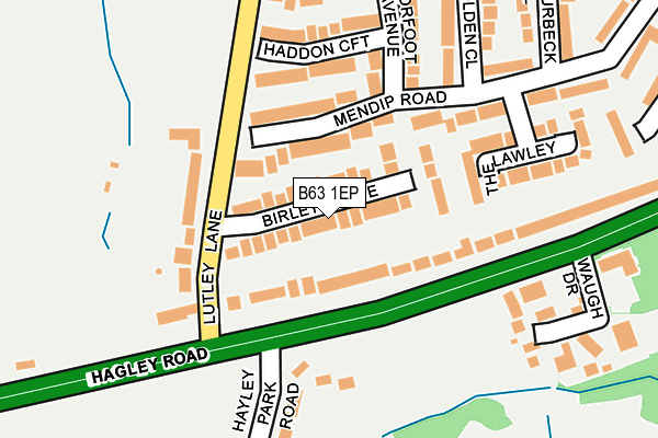 B63 1EP map - OS OpenMap – Local (Ordnance Survey)