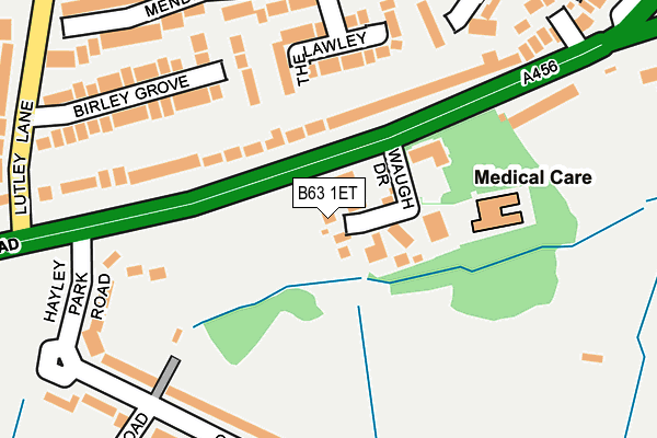 B63 1ET map - OS OpenMap – Local (Ordnance Survey)