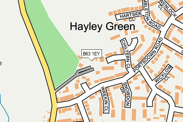 B63 1EY map - OS OpenMap – Local (Ordnance Survey)