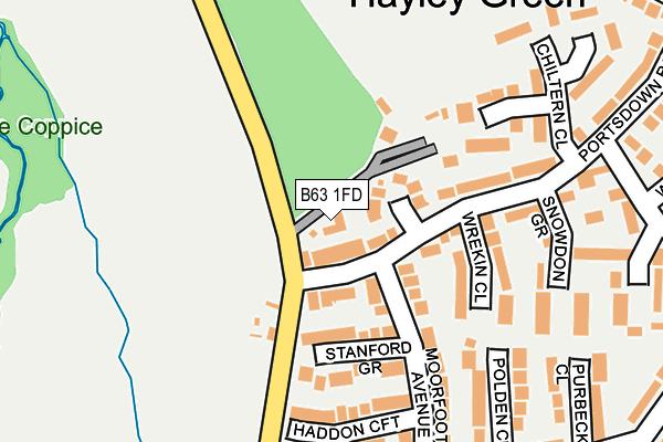 B63 1FD map - OS OpenMap – Local (Ordnance Survey)