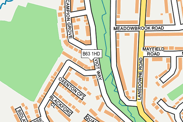 B63 1HD map - OS OpenMap – Local (Ordnance Survey)