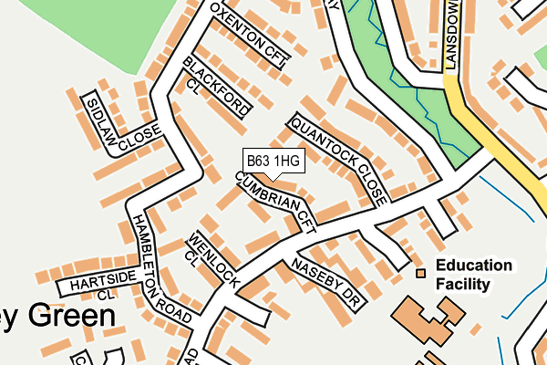 B63 1HG map - OS OpenMap – Local (Ordnance Survey)