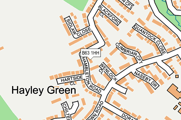 B63 1HH map - OS OpenMap – Local (Ordnance Survey)