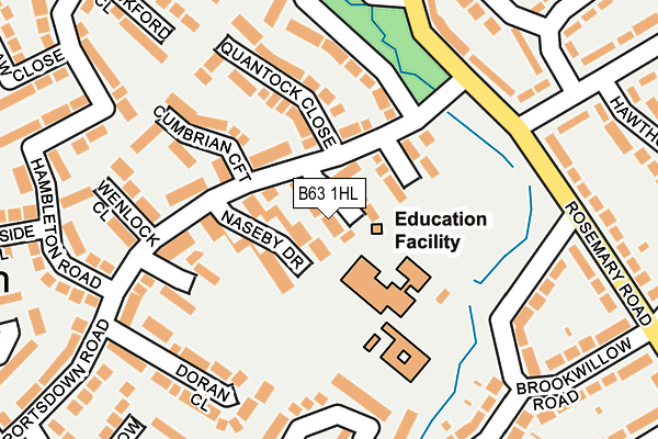 B63 1HL map - OS OpenMap – Local (Ordnance Survey)