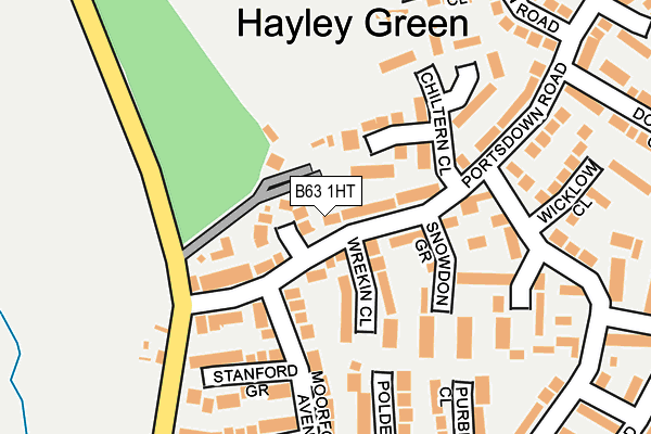 B63 1HT map - OS OpenMap – Local (Ordnance Survey)