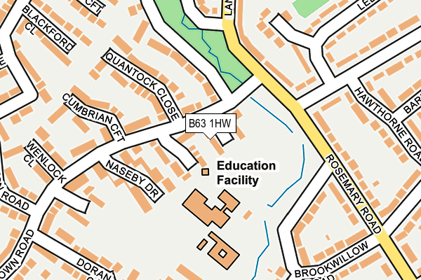 B63 1HW map - OS OpenMap – Local (Ordnance Survey)