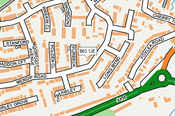 B63 1JE map - OS OpenMap – Local (Ordnance Survey)