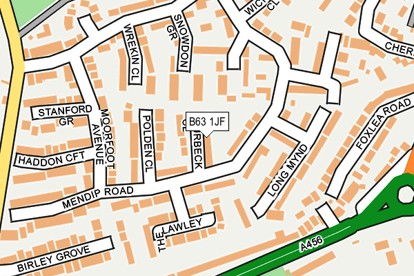 B63 1JF map - OS OpenMap – Local (Ordnance Survey)