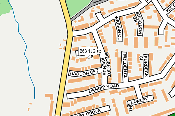 B63 1JG map - OS OpenMap – Local (Ordnance Survey)