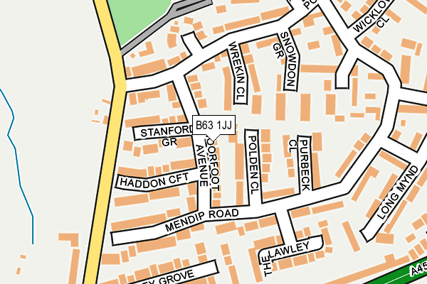 B63 1JJ map - OS OpenMap – Local (Ordnance Survey)