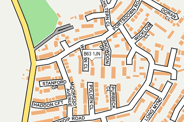 B63 1JN map - OS OpenMap – Local (Ordnance Survey)