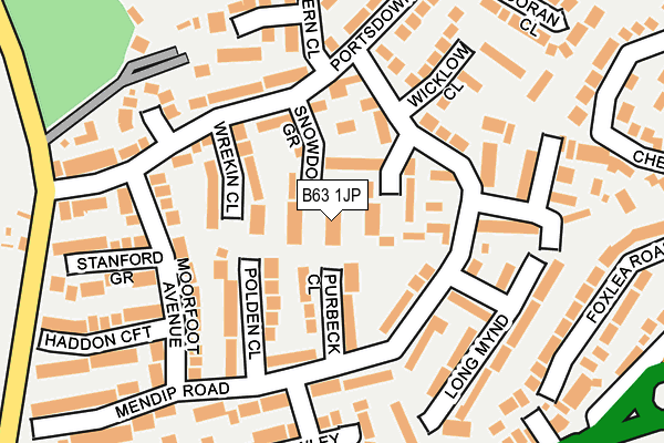 B63 1JP map - OS OpenMap – Local (Ordnance Survey)
