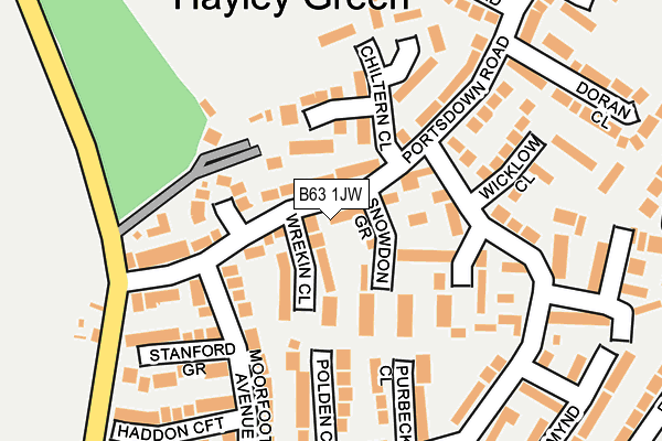 B63 1JW map - OS OpenMap – Local (Ordnance Survey)