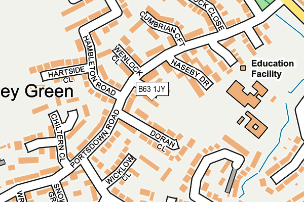 B63 1JY map - OS OpenMap – Local (Ordnance Survey)