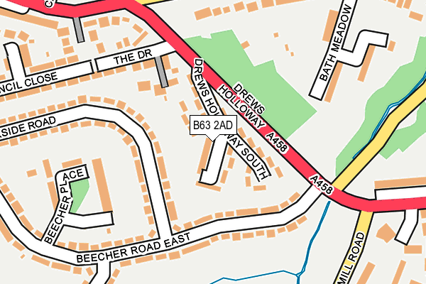 B63 2AD map - OS OpenMap – Local (Ordnance Survey)