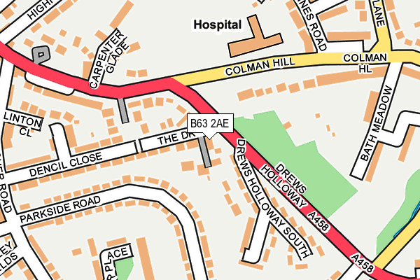 B63 2AE map - OS OpenMap – Local (Ordnance Survey)