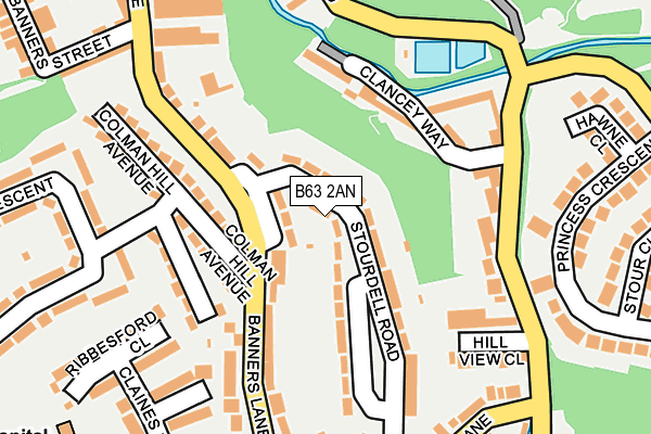 B63 2AN map - OS OpenMap – Local (Ordnance Survey)