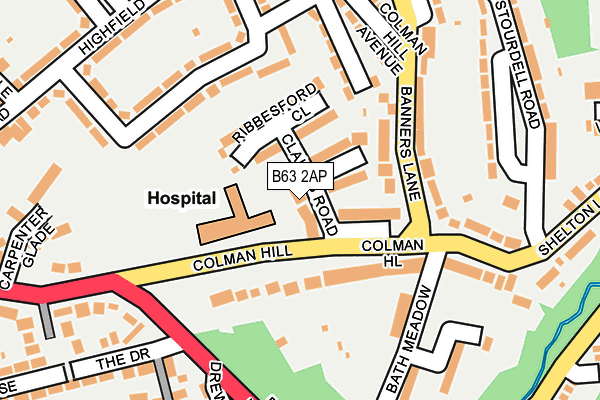 B63 2AP map - OS OpenMap – Local (Ordnance Survey)