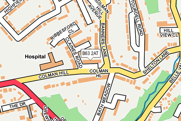 B63 2AT map - OS OpenMap – Local (Ordnance Survey)