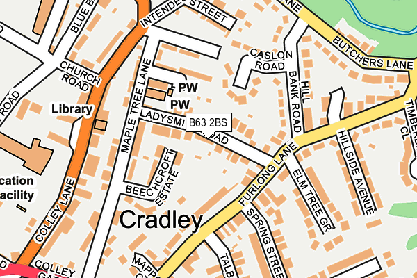 B63 2BS map - OS OpenMap – Local (Ordnance Survey)