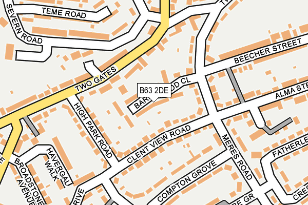 B63 2DE map - OS OpenMap – Local (Ordnance Survey)