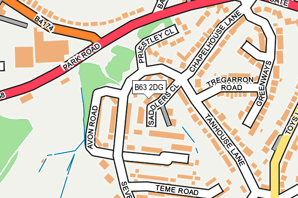 B63 2DG map - OS OpenMap – Local (Ordnance Survey)