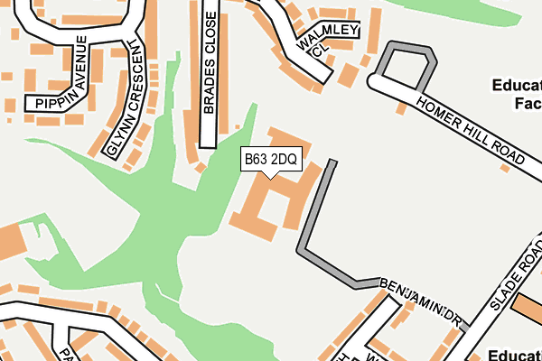 B63 2DQ map - OS OpenMap – Local (Ordnance Survey)