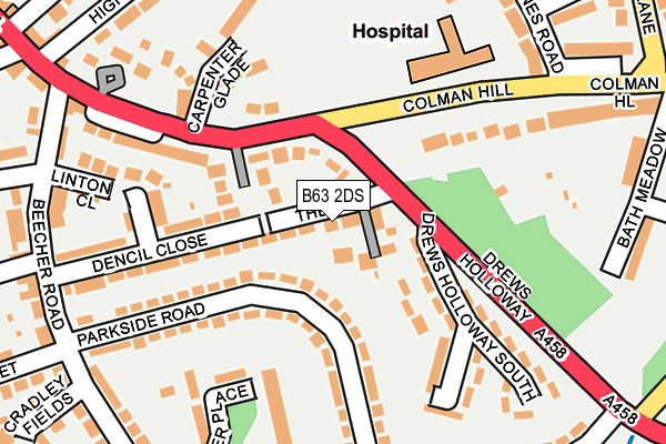 B63 2DS map - OS OpenMap – Local (Ordnance Survey)