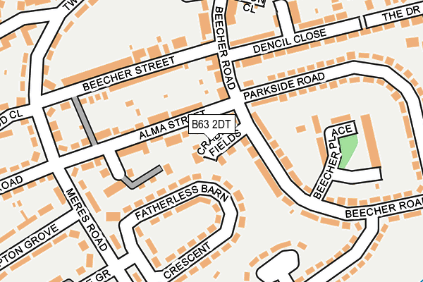 B63 2DT map - OS OpenMap – Local (Ordnance Survey)