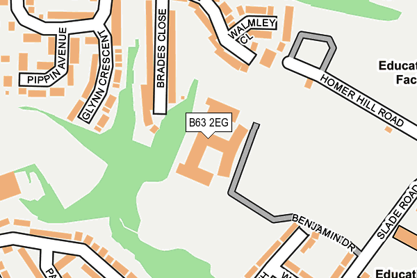 B63 2EG map - OS OpenMap – Local (Ordnance Survey)