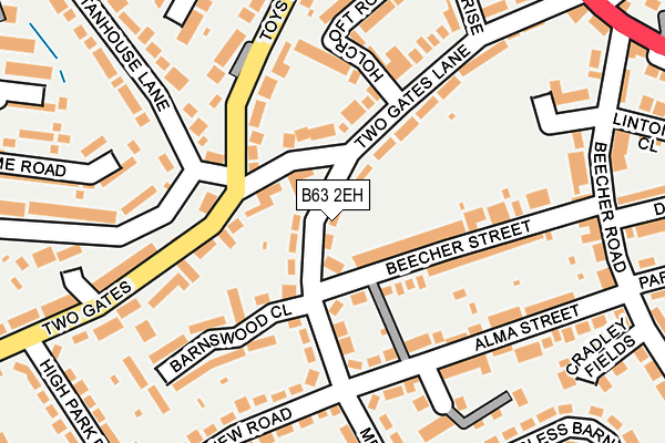 B63 2EH map - OS OpenMap – Local (Ordnance Survey)